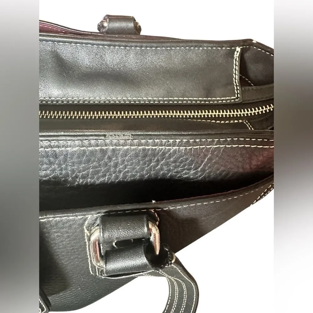 Coach Black Pebble Leather Tote Bag